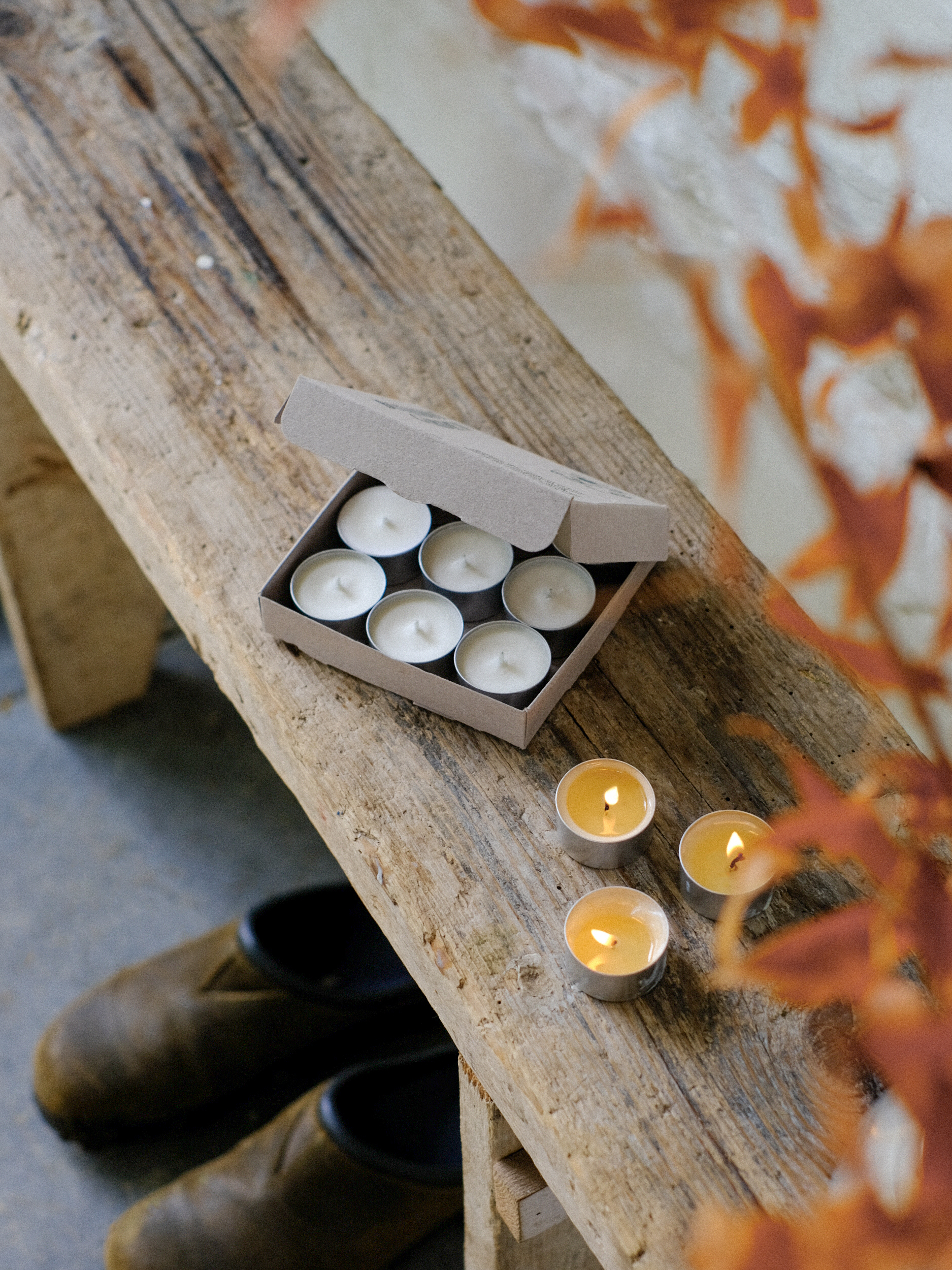 Natural vegan soy tealights by Heaven Scent